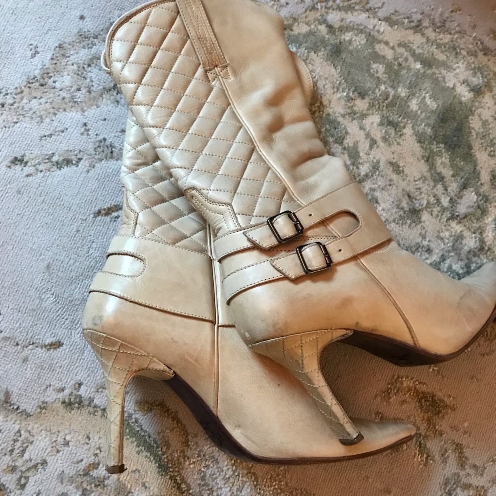 Charlie 1 Horse by Lucchese Tan Quilted Leather Cowboy Boots - Picture 8 of 10